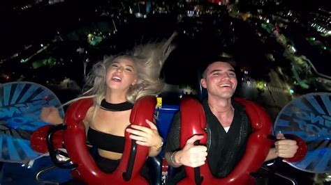 slingshot nip slip|The one where the girl loses her top on the roller coaster.